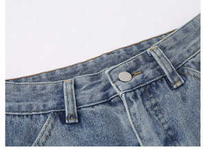 Último Estilo Pantalones Vaqueros Negros para Hombre con Efecto Desgastado, Ajuste Holgado, Cierre de Cremallera, Pantalones Casuales, OEM Personalizado, Alta Calidad, Venta al por Mayor de Jeans de Mezclilla para Hombre - Product Image 3