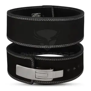 Hot Selling Customize Heavy weight Gym Training Weight Lifting Belt 10mm Leather Power Lifting Belt Lever Belt