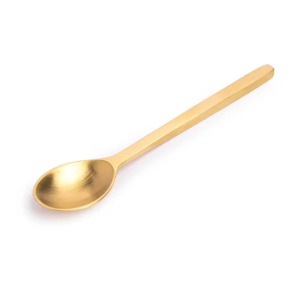 Cuillère en laiton écologique plaquée or, finition miroir, couverts pour dessert, designs personnalisés, haute qualité pour cadeaux - Product Image 1