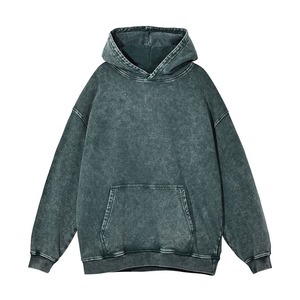 Sweat-shirt d'hiver vintage surdimensionné personnalisé, délavé à l'acide et au sel, avec impression numérique, écologique - Product Image 4