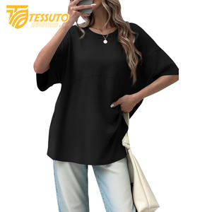 Camiseta básica de gran tamaño con logotipo de impresión personalizado de peso pesado Camiseta de algodón 100% de moda de talla grande de alta calidad para mujer - Product Image 1