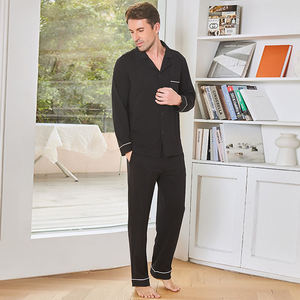 Conjunto de Pijama para Hombre con Botones, Ropa de Dormir Cómoda, Suave y Transpirable, Ropa de Casa Informal, Traje de Noche - Product Image 6