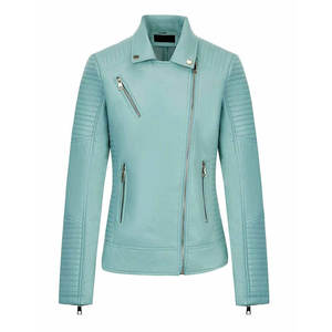 Chaqueta de Cuero para Mujer, Corte Entallado, Estilo Urbano Elegante - Product Image 1