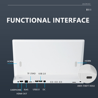 Pantalla de escritorio en forma de L con luz Led blanca de 14 ", paisaje LCD, táctil, Android, PC para sala de reuniones, Hotel, restaurante, venta al por menor