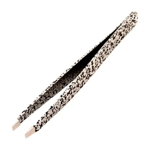 Pinzas de cejas de acero inoxidable de alta calidad QNQ, nuevo diseño, agarre de diamante, lindo inclinado para salón de belleza, venta al por mayor - Product Image 3