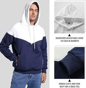 Custom blank men flat pocket hoodie heavy cotton unisex sweatshirts clothing logo custom oversized thick men's <b>hoodies</b> - Product Image 4