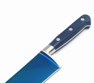 Cuchillo de Cocina de Acero Inoxidable con Revestimiento de Titanio Azul - Product Image 3