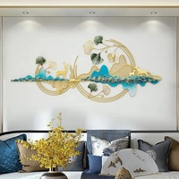 Art mural en métal sur le thème de la montagne |   Art mural suspendu en panneau 3D doré personnalisé |   Sculpture Moderne en Fer en Gros pour Mariage, Diwali, Bureau