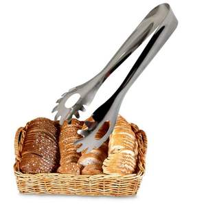 Restaurante comida tostada Tong plata acero inoxidable calidad superior acabado perfecto cocina herramienta esencial comedor accesorio - Product Image 2