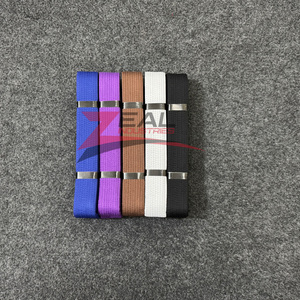 Ceintures de Jiu Jitsu personnalisées en gros BJJ Taekwondo karaté Judo ceintures à rayures de couleur broderie d'étiquettes tissées personnalisées fabriquées au Pakistan - Product Image 2
