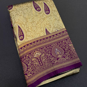 Saree en soie de vêtements de fête de mariée classique avec chemisier exclusif mariage indien Diwali Festival MoatSelling vêtements ethniques pour les femmes Sari - Product Image 1