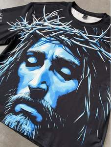 Venta al por mayor de los hombres de verano de gran tamaño Boxy Fit Camiseta de algodón personalizado 3D gráfico DTG 100% algodón 100% algodón 100% algodón 100% algodón - Product Image 6