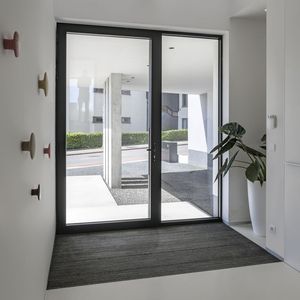 Porte française HOLCOM en alliage d'aluminium 6063-T5, résistante à l'eau, garantie 5 ans, pour villa, cuisine, appartement, cave à vin, sous-sol - Product Image 1