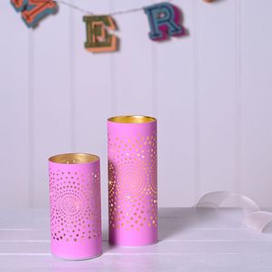 Elegante hecho a mano Navidad Mini estrellas Cutwork hierro tarro linterna decoración del hogar Metal votivo portavelas para bodas y celebraciones - Product Image 4