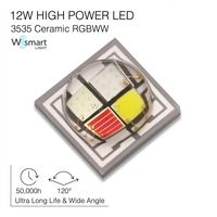 Puce LED SMD RGBW 3535 4-en-1 12W Céramique Haute Puissance 120LM/W Fil Doré pour Éclairage de Scène