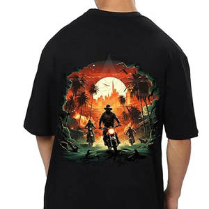 Camiseta sólida con estampado de gran tamaño, camisetas de algodón 100% antiarrugas hechas a medida para hombres más vendidas con colores personalizados - Product Image 6