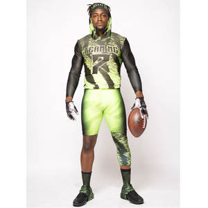 Uniformes de football américain sur mesure de haute qualité, respirants, grandes tailles, pour équipes adultes, universitaires, 7V7, ensembles de flag football, séchage rapide, ALL PRO - Product Image 1