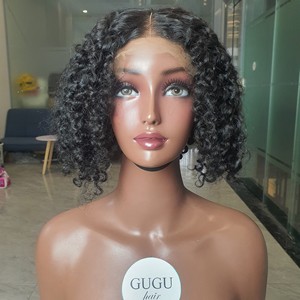 Venta caliente Virgen No Remy Hair Bob Peluca para máquina rizada Extensiones de cabello permanente de doble trama Sin enredos Sin desprendimiento Venta al por mayor - Product Image 3