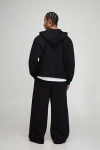 Breathable New Baggy <b>Cropped</b> Hoodie Heavy Weight Oversized Boxy Tracksuit <b>Pants</b> Sets 100% Cotton Jogging <b>Men</b> Tracksuits - Product Image 2