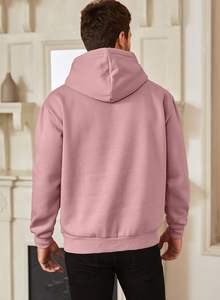 Pull-over à capuche en coton décontracté pour hommes avec col à cordon de serrage Chemises décontractées à manches longues pour l'hiver et l'été - Product Image 6