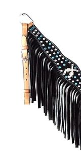 Vente en gros Premium Quality Nouveau Design Cuir Cheval Western Headstall avec cuirasse avec frange en daim à un prix abordable - Product Image 4