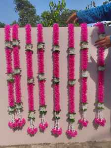 Guirnalda de cadena de flores de jazmín de flor Rosa artificial, decoración colgante elegante para el hogar, oficina, templo, festivales, Diwali, Eid, cumpleaños - Product Image 2