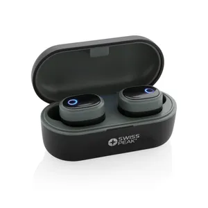 Auricolari TWS Personalizzati per Swiss Peak, Gadget USB Promozionale per Merchandising - Product Image 1