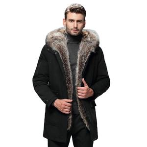 เสื้อโค้ทพาร์กาฤดูหนาวสำหรับผู้ชาย หนังแกะแท้ บุขนแกะ ผ้าแคนวาส ความยาวปานกลาง ดีไซน์ถอดประกอบได้ ให้ความอบอุ่น กันน้ำ - Product Image 4