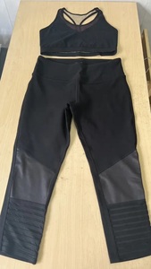 Nuevo sujetador Logo mujeres Yoga conjunto deportes personalizado activo rápido Transferencia de Calor seco desgaste pantalones cortos conjunto mujeres Yoga cintura alta Fitness gimnasio conjuntos - Product Image 3