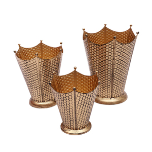 Lot de 3 jardinières en métal noir de différentes tailles pour la décoration de la maison et de l'hôtel, balcon et pots de plantes, pots de fleurs décoratifs - Product Image 5