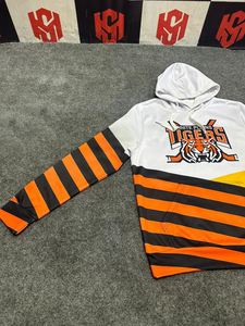 Breathable Eco-Friendly Windproof Polyester/Cotton Winter High Quality <b>Men</b> Sublimation Digital Printing <b>Fleece</b> Pullover Hoodies - Product Image 3