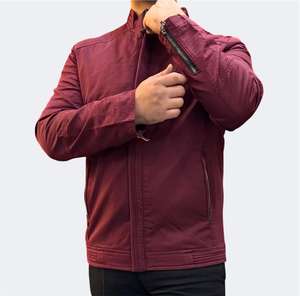 Bearfit <b>Vintage</b> Casual Men's Autumn 100% cotton <b>Biker</b> <b>Jacket</b> Slim Fit Eco-Friendly Windproof Breathable Zipper OEM Service - Product Image 2