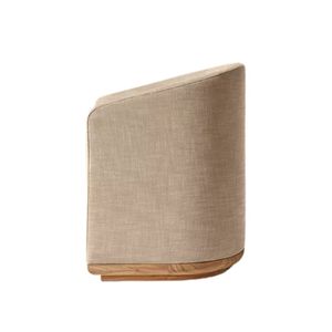 Fauteuil de salon d'extérieur moderne en teck, chaise d'appoint ronde rembourrée, mobilier de jardin confortable pour utilisation sur sol dur - Product Image 3