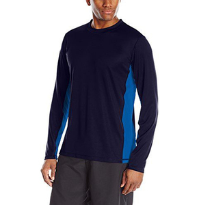 <b>Men's</b> Long Sleeve <b>Swim</b> <b>Shirt</b> with Front Zipper & Loose Side Panel Rash Guard T-<b>Shirt</b> <b>for</b> Water Sports - Product Image 2