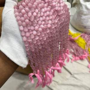 AAA Monalisa cuentas de vidrio ovaladas Rosa monalisha - Product Image 1