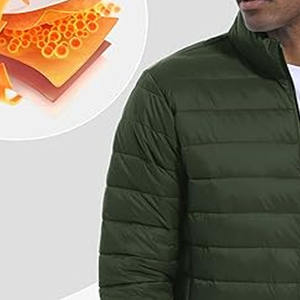 Breathable Woven Puffer <b>Jacket</b> Custom Loose Puffer <b>Jackets</b> <b>Men's</b> Down Winter <b>Jackets</b> Quilted Puffer Baggy Oversized - Product Image 5