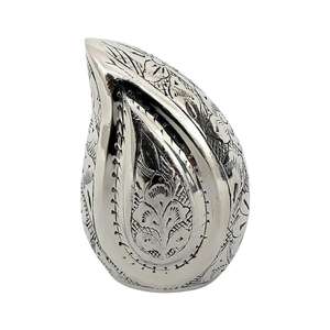 Suministros funerarios, urna de cremación en forma de lágrima, urnas de esmalte alto, precio barato, urnas de cenizas humanas de estilo americano de aluminio fundido hechas a mano - Product Image 6