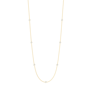 Collar de oro macizo de 14K con diamante de claridad EF cultivado en laboratorio de 0.35cts de alta calidad con cadena de color VS para bodas y fiestas de mujeres - Product Image 1