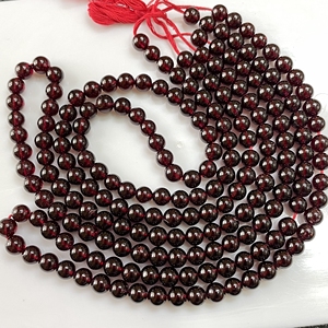 Granate rojo, cuentas redondas lisas de 6mm, piedras preciosas naturales, hebra de 16 pulgadas, buena calidad para la fabricación de joyas - Product Image 6