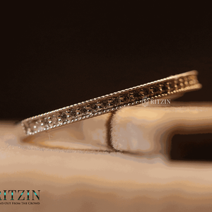 Bande d'anniversaire demi-éternité en diamant rond pour femme - Product Image 1