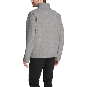 Chaqueta cortavientos ligera con cremallera completa para hombre, chaqueta de lona sostenible personalizada con cuello levantado y multibolsillos, bombardero de Golf resistente a la intemperie - Product Image 2