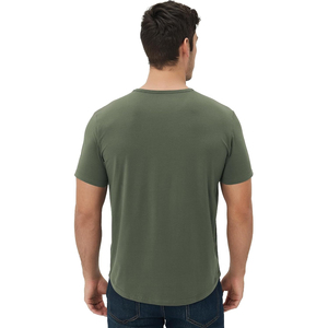 เสื้อยืดคอกลมแขนสั้นพรีเมียมสำหรับผู้ชาย สีเขียวมะกอก ผ้าฝ้ายนุ่ม ระบายอากาศดี สไตล์ลำลอง Trackstar OEM แบรนด์ส่วนตัว TSI-G05-P0312 - Product Image 6