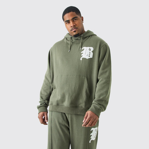 Conjunto Deportivo para Hombre Reforzado, Cortavientos, de Alto Rendimiento, con Sudadera de Manga Larga y Hombros Caídos y Pantalones Deportivos - Product Image 2