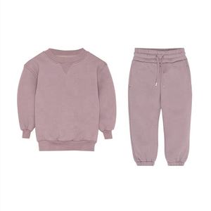 ชุดวอร์ม2ชิ้นสำหรับเด็กผู้หญิงเด็กผู้ชายชุดวอร์มผ้าฟลีซกางเกงคอกลมสำหรับเด็กออกแบบได้ตามต้องการ2023ใหม่ - Product Image 3