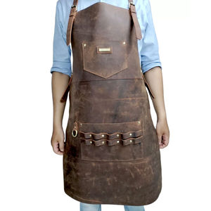 ผ้ากันเปื้อนงานเชื่อมหนัง cowhide ผ้ากันเปื้อนแนวอุตสาหกรรมทนทานต่อการเชื่อมหนังแบบแยก - Product Image 2