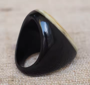 Tự nhiên thân thiện với môi trâu bò sừng Vòng phong cách cổ điển phụ nữ & cô gái đồ trang sức bằng Crescent thủ công mỹ nghệ - Product Image 5