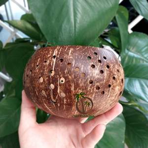 LÁMPARA DE CÁSCARA DE COCO DE DISEÑO ÚNICO DECORACIÓN DEL HOGAR FAROL DE CÁSCARA DE COCO ECOLÓGICO/LUCES DE CÁSCARA DE COCO VIETNAM - Product Image 5