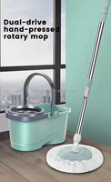 Easy Wring & Clean Turbo Smart 360 Floor Magic Handle Fil de coton Spin Go Mop et Seau avec recharge Pièces de rechange