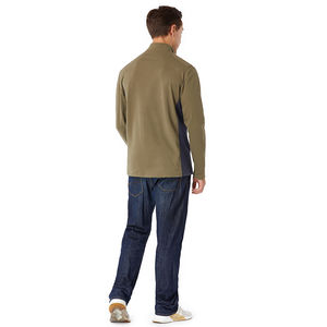 Hommes de grande taille de logo personnalisé coupe ajustée confortable doux couleur unie à manches longues polaire chaude - Product Image 6