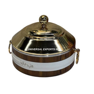 Ensemble de trois casseroles à double paroi Casserole design faite à la main d'excellente qualité Réchauffeur d'aliments en métal de luxe le plus vendu - Product Image 4